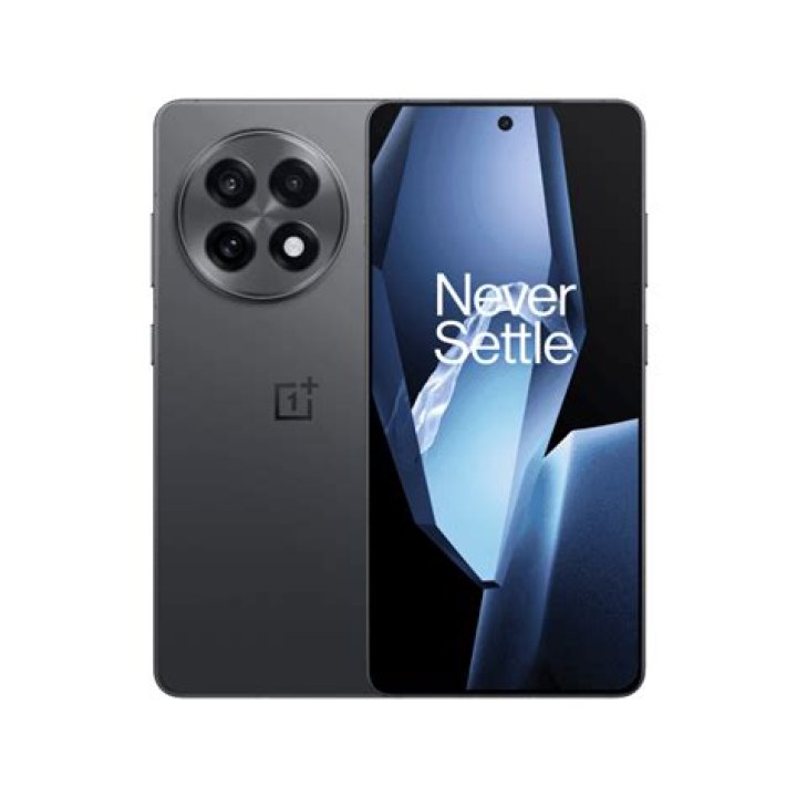 A OnePlus 6T with a custom icon pack launcher on the screen.