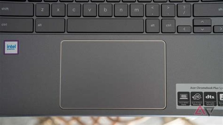 Acer Chromebook Spin 514 trackpad closeup
