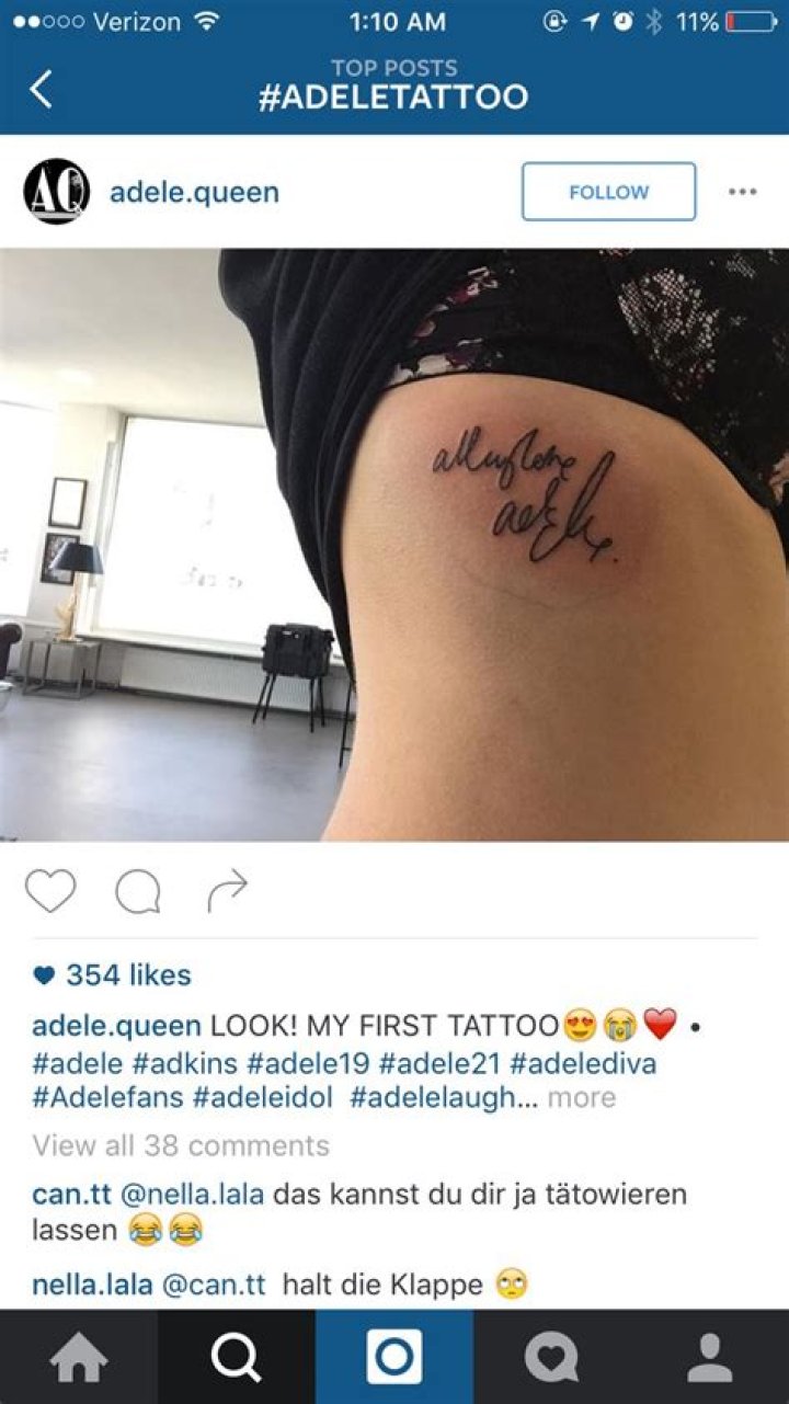 Adele tattoo