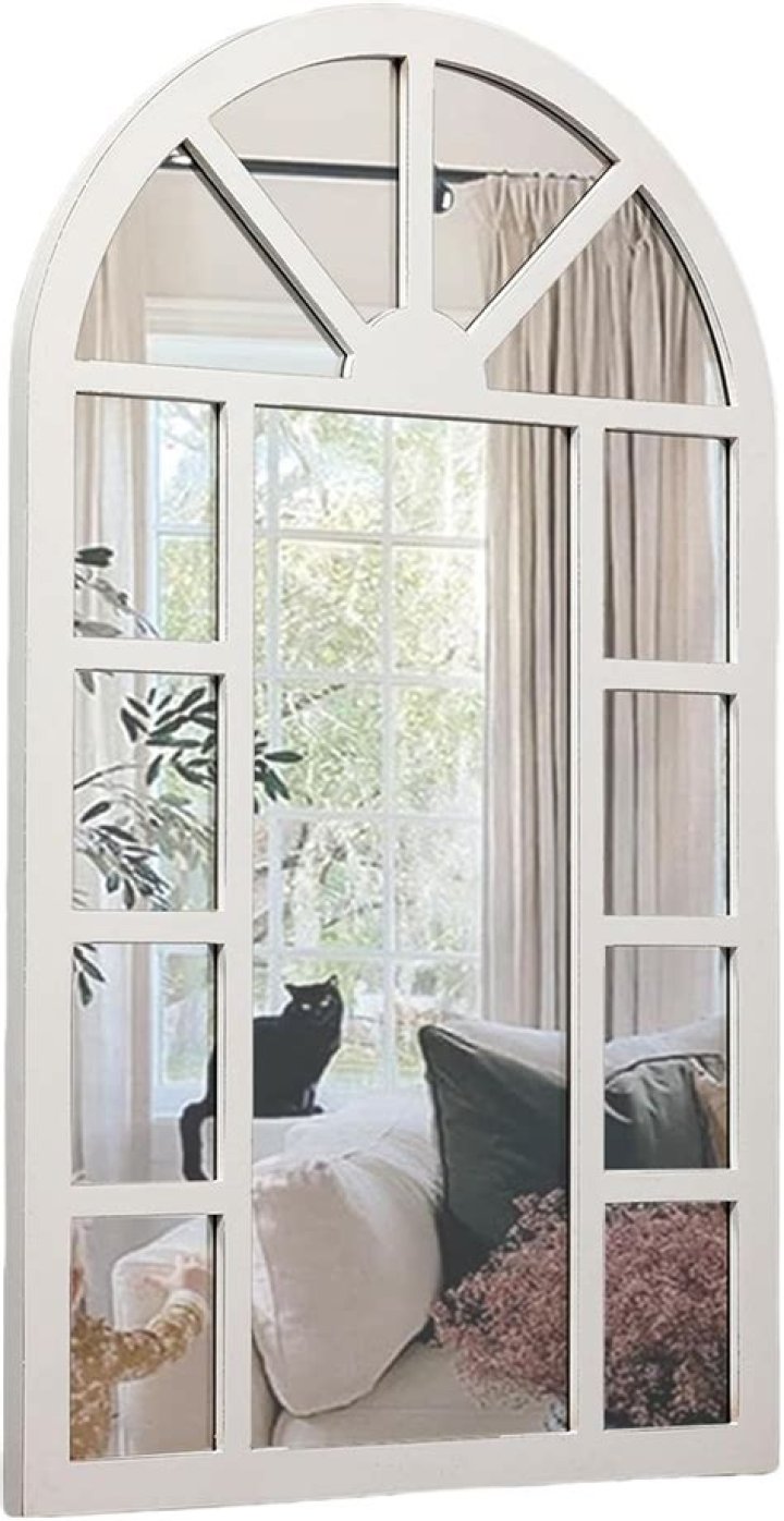 Amazon arched mirror stone and beam