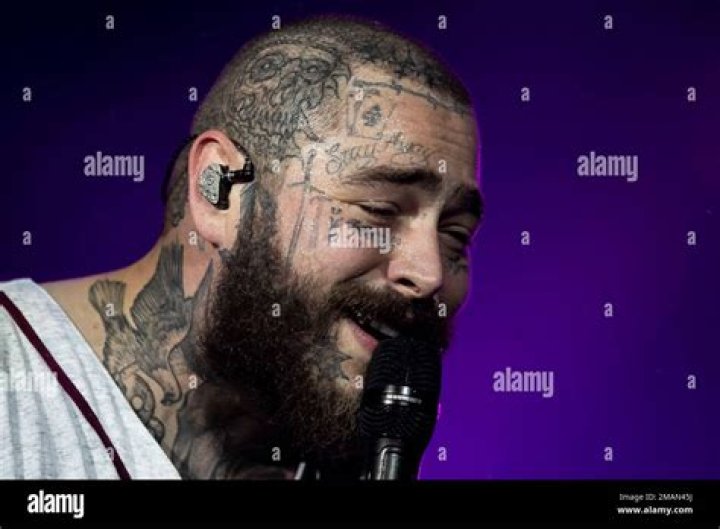 American rapper Post Malone performs live on Times Square's TSX stage