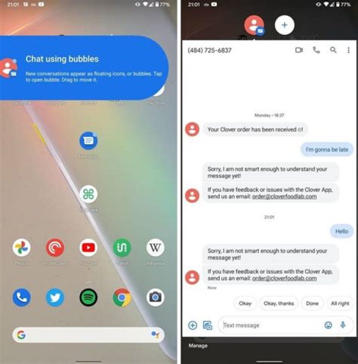 android 11 beta chat bubbles whatsapp