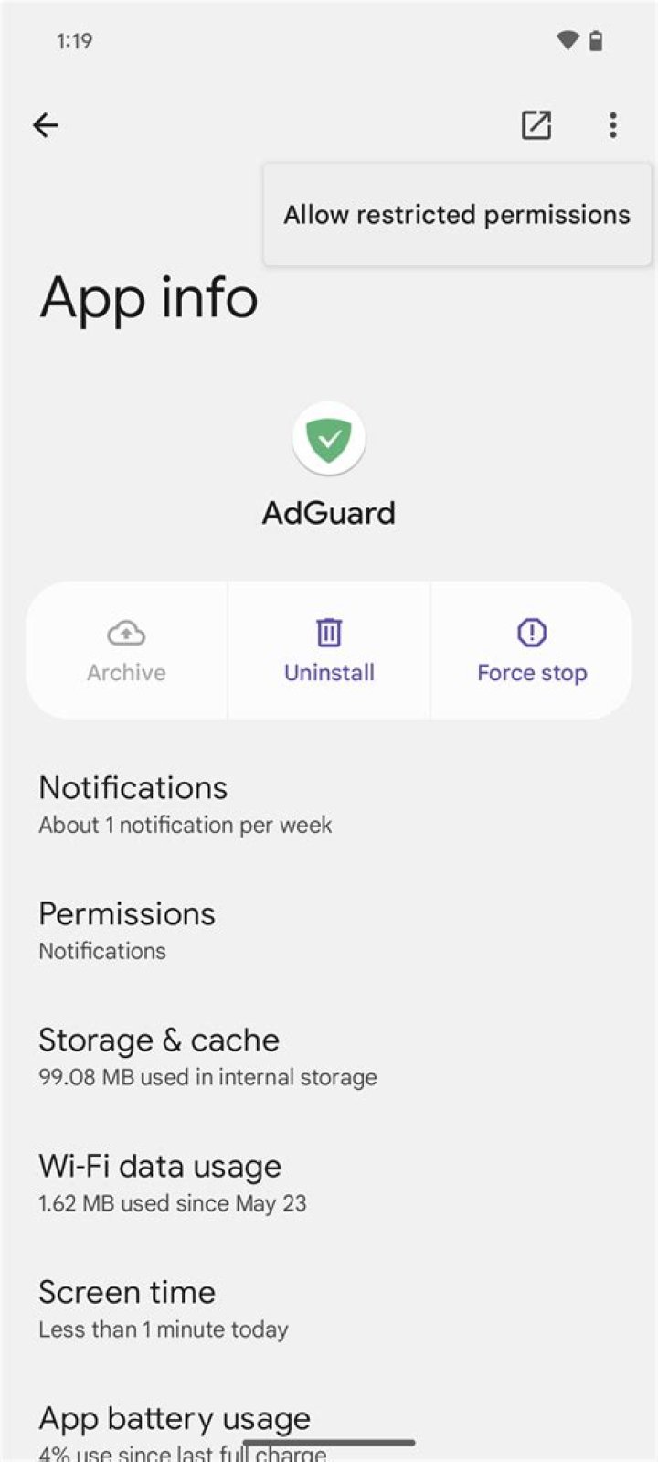 Android 4.3 restricted profiles screen