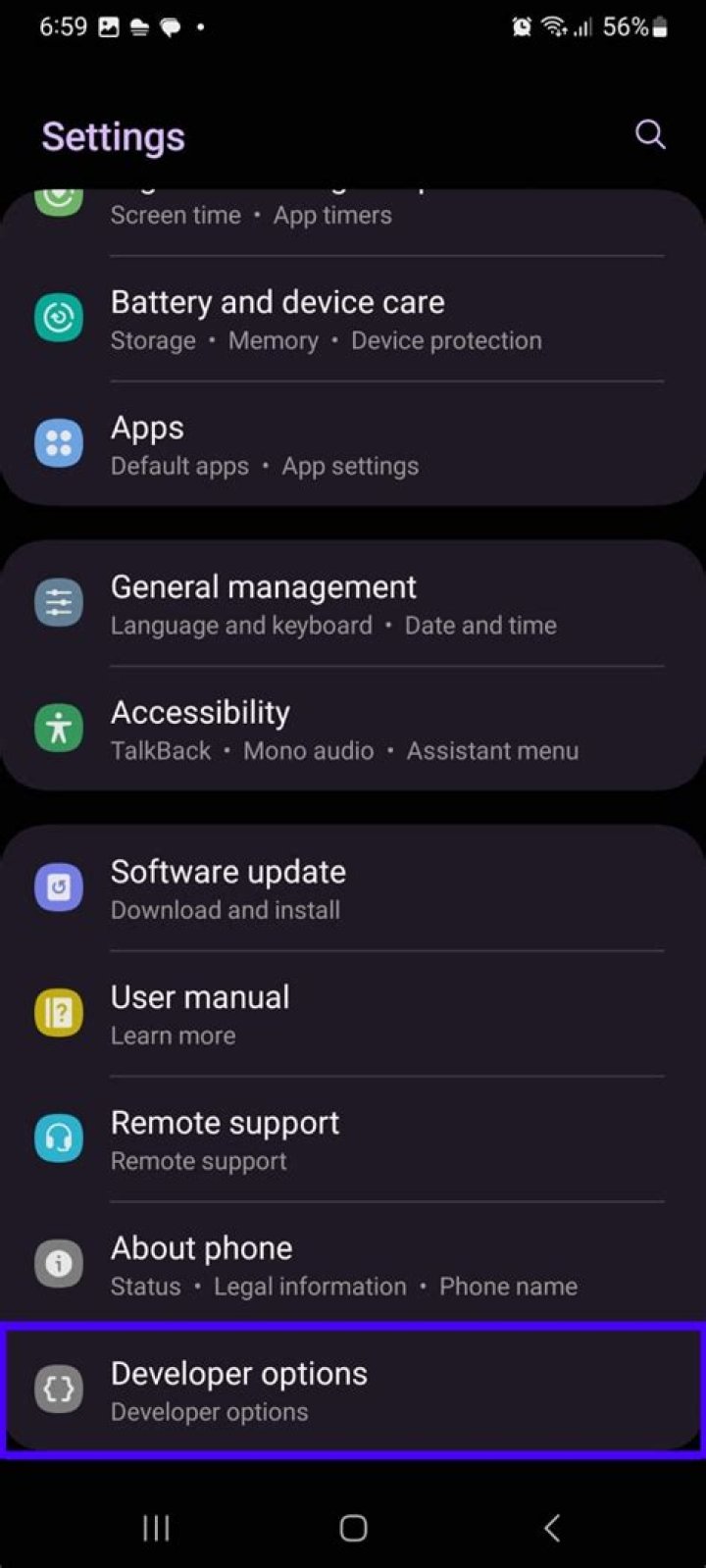 Android Settings Developer Options Process Stats