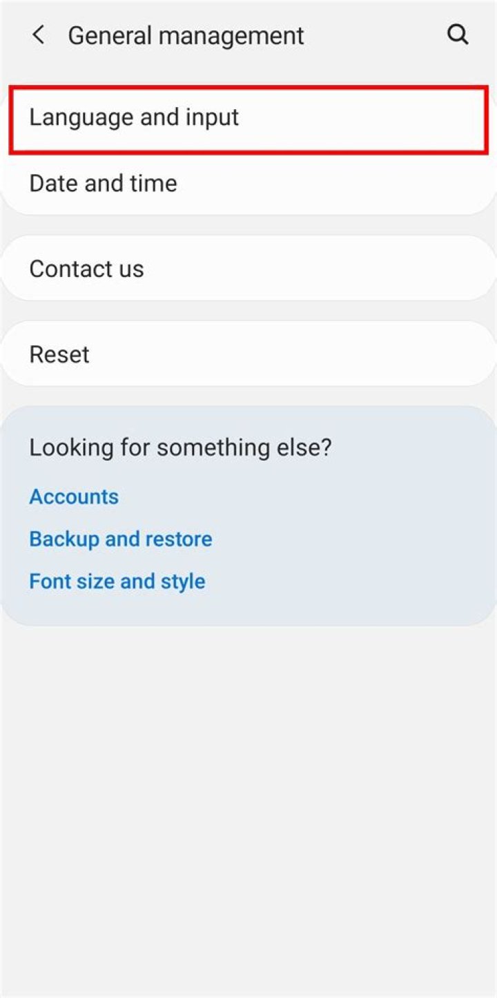 Android Settings Language and Input