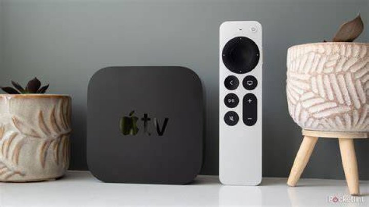 Apple TV 4K standing up Apple TV 4K standing up