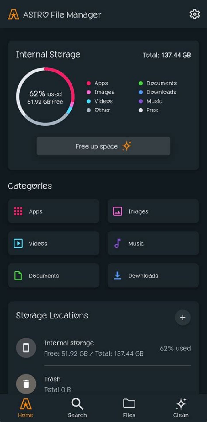 Astro File Manager screenshot 2021