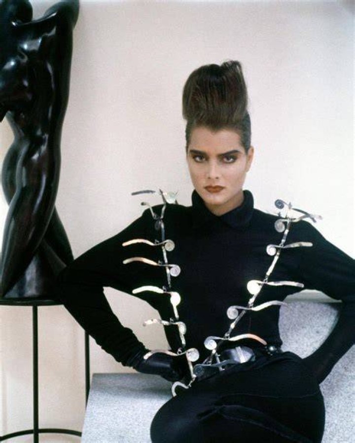 Brooke Shields wearing a black outfit