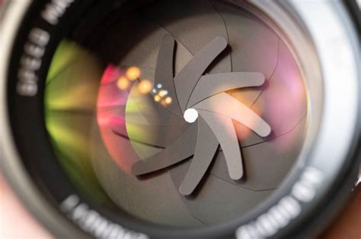 Camera lens showing shutter