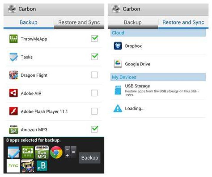 carbon backup