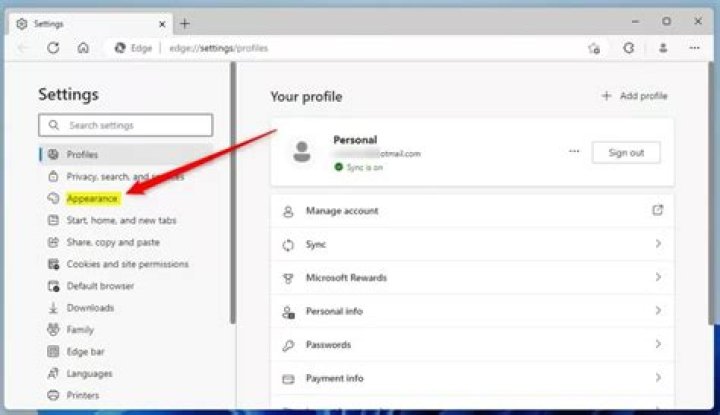click profile button top right