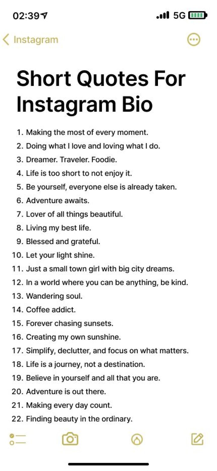 Cool Quotes For Instagram Bio ShortQuotes.cc