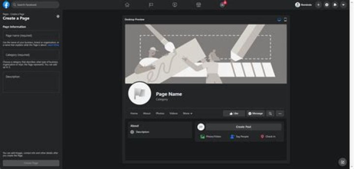 facebook create new page