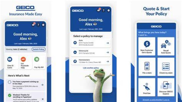 Geico screenshot 2020