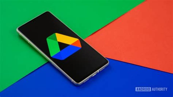 Google Drive logo on smartphone stock photo 3