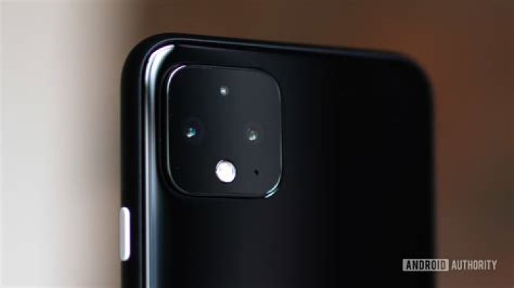 Google Pixel 4 camera closeup in just black Google Pixel 4 camera closeup in just black