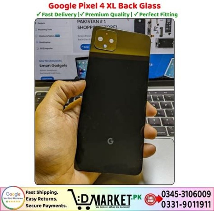 Google Pixel 4 XL back panel standing on rock 13 Google Pixel 4 XL back panel standing on rock 13