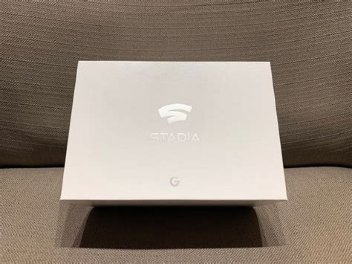 Google Stadia Founders Edition box top down Google Stadia Founders Edition box top down
