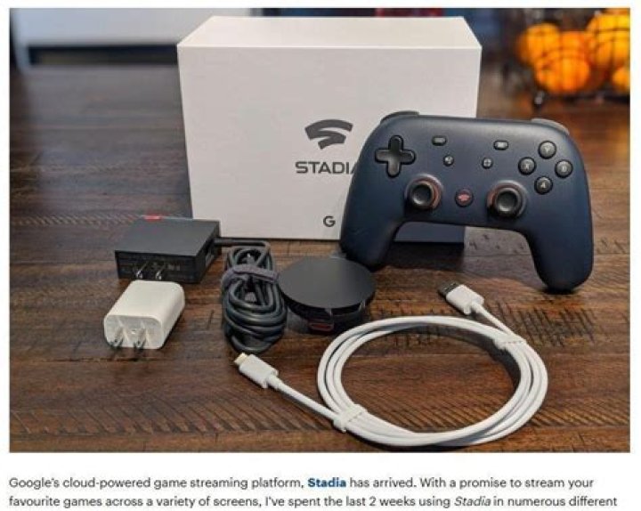 Google Stadia Founders Edition controller in hand Google Stadia Founders Edition controller in hand