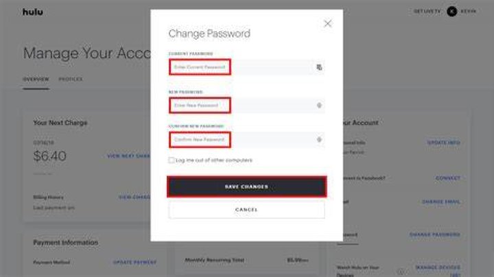 Hulu Enter New Password Hulu Enter New Password
