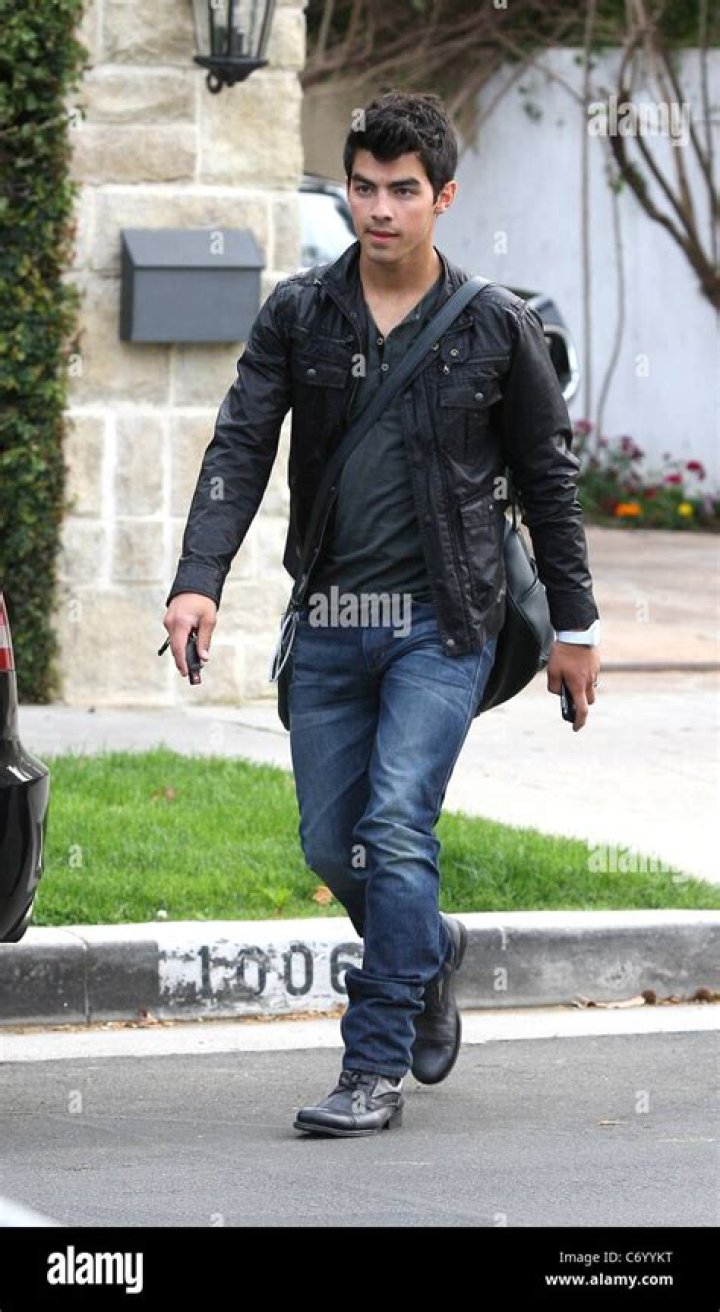 Joe Jonas wearing black