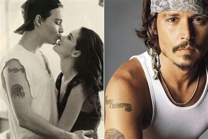 Johnny Depp tattoos Winona Forever Wino Forever