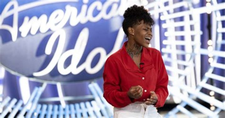 Just Sam on the set of American Idol