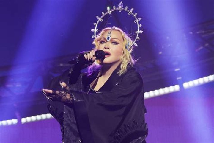 Madonna on stage at the Grammys.