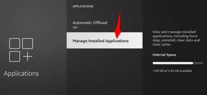 manage installed applications fire tv