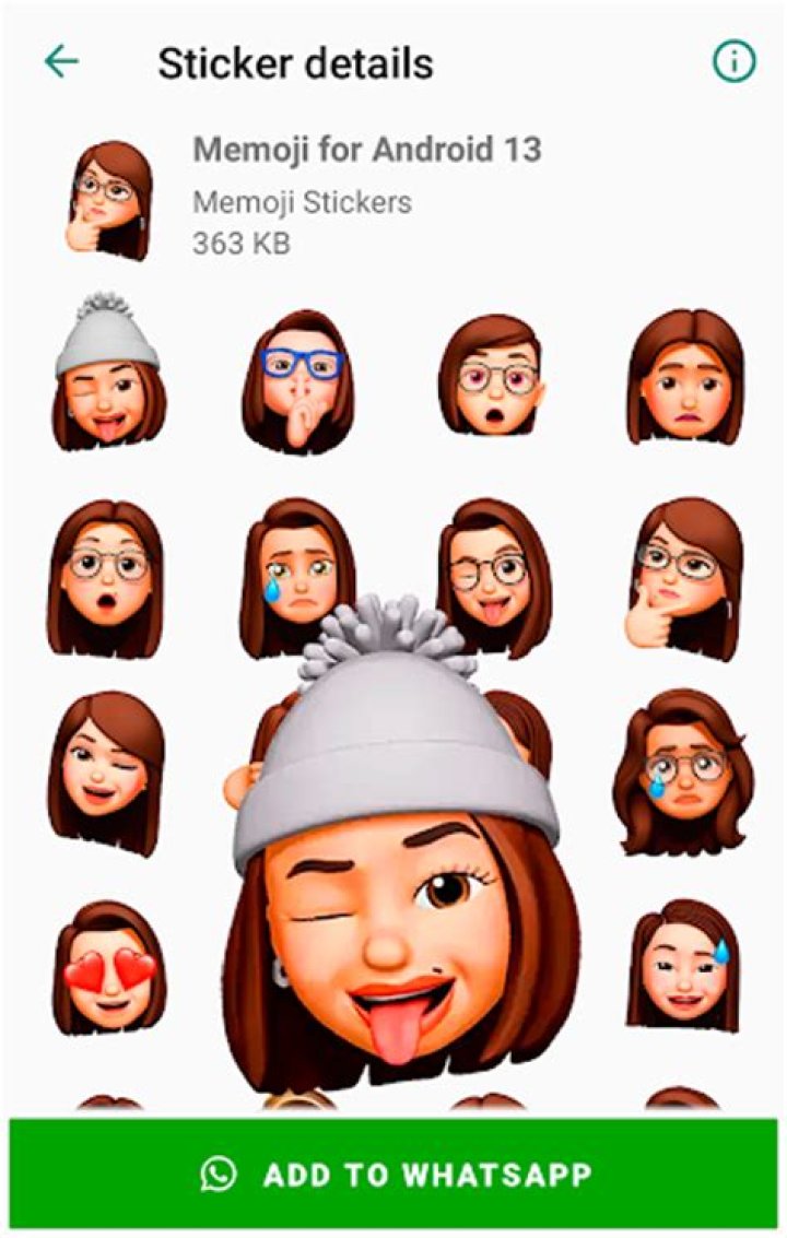 Memoji screenshot