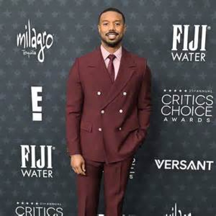 Michael B Jordan on black suit 