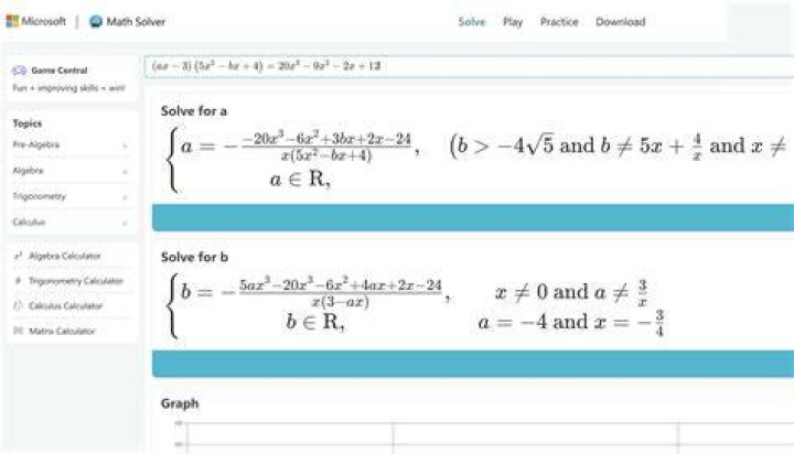 Microsoft Math Solver