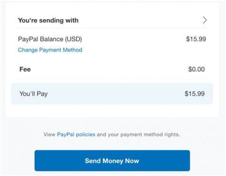 PayPal send money