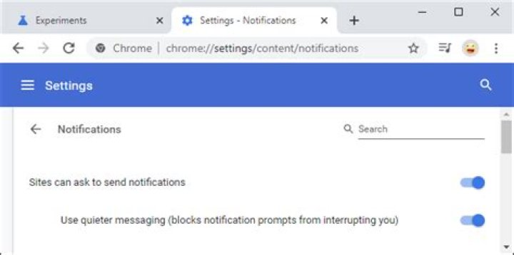 quieter messaging notifications chrome