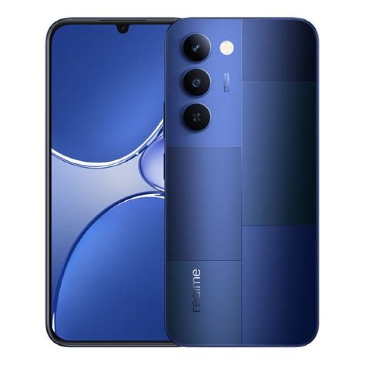 Realme 5 front showing display and about screen Realme 5 front showing display and about screen