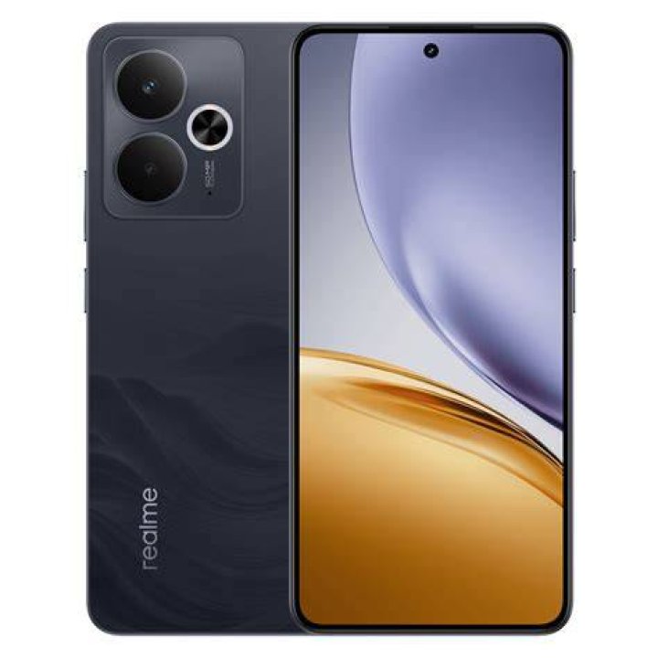 Realme XT on table showing white gradient