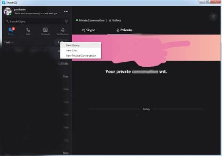 Skype Private Conversation Skype Private Conversation