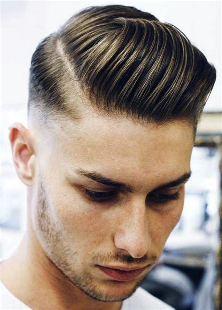 slicked back side part
