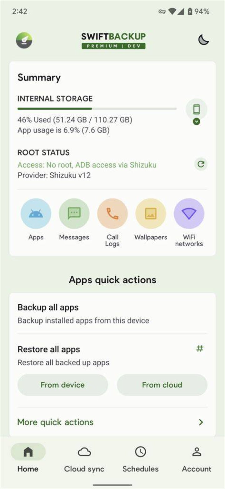 Swift Backup screenshot 2022