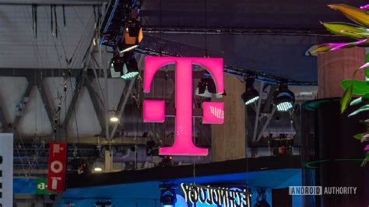 T Mobile logo at MWC T Mobile logo at MWC
