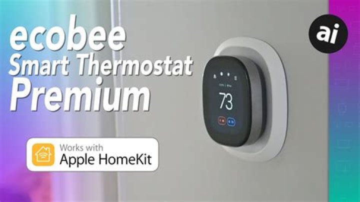 The Ecobee Smart Thermostat Premium in close up