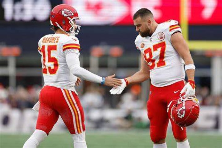 Travis Kelce and Patrick Mahomes