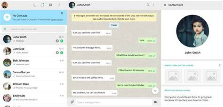 whatsapp web interface