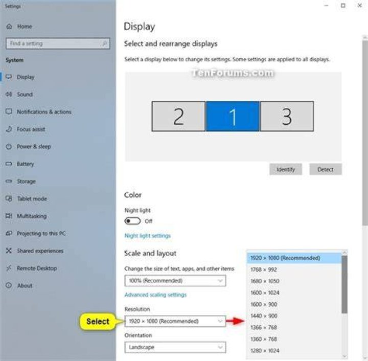 Windows 10 Display Resolution