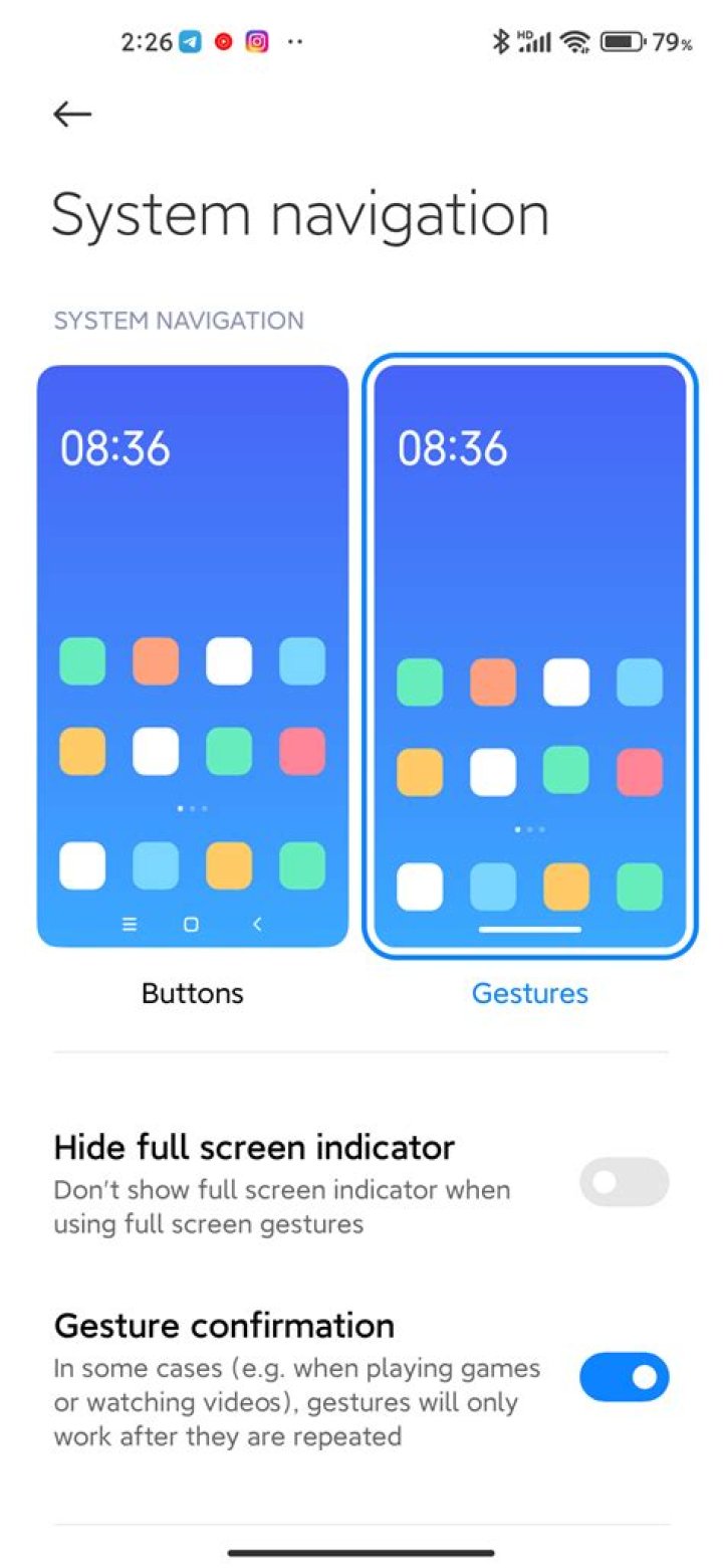 Xiaomi gestures.
